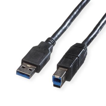 ROLINE USB-A-B, Datenkabel 11.02.8870 Black, ST/ST, 3.2 Gen1 1.8m