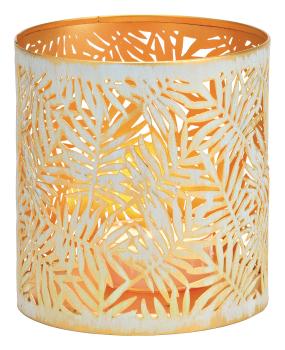 Roost windlicht 10037330 weiss, gold 13x13x13cm - Roost-10037330-4007698489687