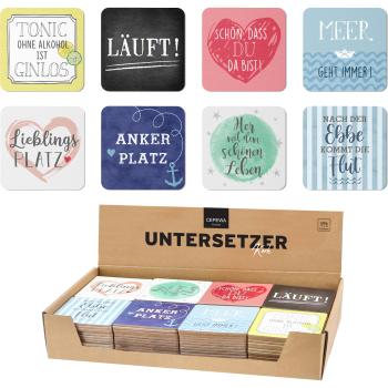 Roost untersetzer kork 9.5x9.5cm 10039641 bunt, 8 assortiert - Roost-10039641-4032037798939