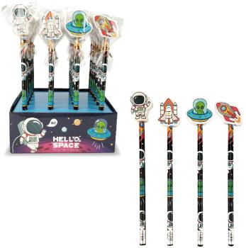 ROOST Bleistift mit Radiergummi HARE-001 Weltraum