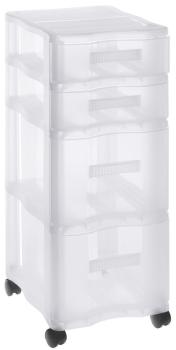 Rotho quadrix 1798000096 29x70x40cm,rollen,4 schubl. - Rotho-1798000096-7610859054203