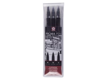 Sakura pigma pen set poxfvkp349 2x0,4mm/1x0,8mm - Sakura-poxfvkp349-8710141130536