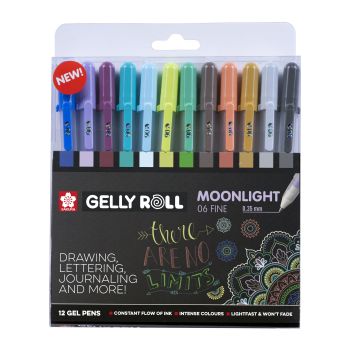 SAKURA Gelly Roll 0.35mm POXPGBMOO12A Moonlight, Cosmos 12 Stück