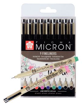 Sakura pigma micron 05 set poxsdk059 9 stück - Sakura-poxsdk059-8710141129844