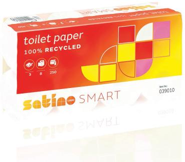 SATINO Toilettenpap. Satino Smart 2112137 3-lagig, 8 Rollen, recycled