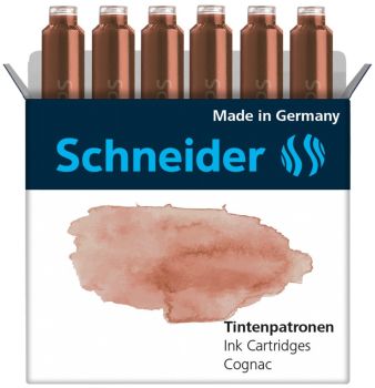 Schneider tintenpatronen 166107 cognac 6 stk. - Schneider-166107-4004675147622