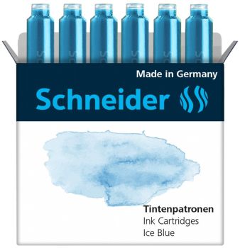 Schneider tintenpatronen 166130 ice blue 6 stk. - Schneider-166130-4004675147561