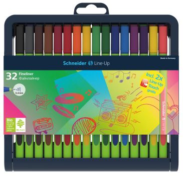 Schneider fineliner line-up 0.4mm 191091 etui à 32 stk. - Schneider-191091-4004675109149