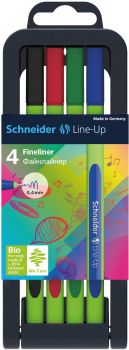 Schneider fineliner line-up 0.4mm 191094 etui à 4 stk. - Schneider-191094-4004675109163