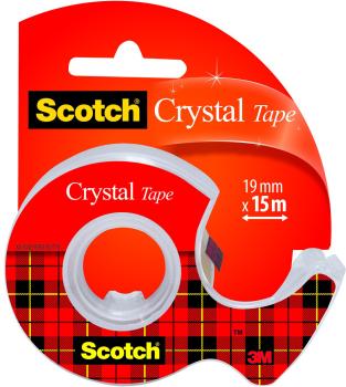 Scotch crystal tape 600 19mmx15m 6-1915d mit abroller - Scotch-6-1915d-0051131592094