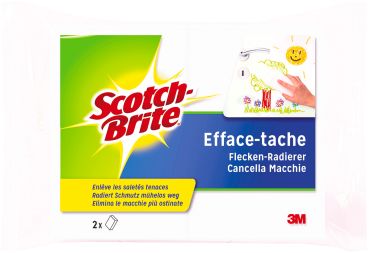 SCOTCH-BRITE Flecken-Radierer 11x7x3cm SB831/2 Magic2, weiss 2 Stück
