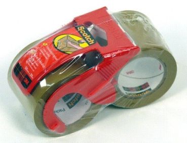 Scotch verpackungsband promo 48mmx20m c5020d-p braun, mit abroller 2 rollen - Scotch-c5020d-p-4054596469839