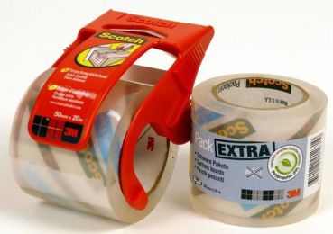 Scotch verpackungsband promo 48mmx20m e5020d-p transp., mit abroller 2 rollen - Scotch-e5020d-p-4054596470156