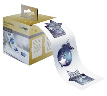 SIGEL Sticker 43x35mm CS115/W Weihnachten 200 Stück