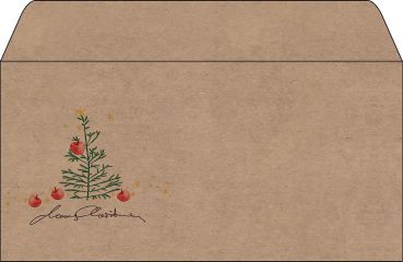 SIGEL Weihnachts-Umschlag 11x22cm DU255 Apples Kraftpapier 50 Stk