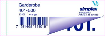 Simplex garderobenblock 401-500 13101 orange 100 blatt - Simplex-13101-7611468131019-02.jpg