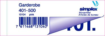 Simplex garderobenblock 401-500 13104 pink 100 blatt - Simplex-13104-7611468131040-02.jpg