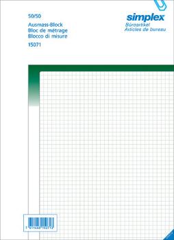 Simplex ausmassbuch grün a4 15071 durchschreibepapier 50x2 blatt - Simplex-15071-7611468150713