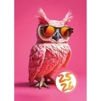 Simplex schüleragenda feelings 25/26 500301.26 1t/1s 12m owl ml 12x16.5cm - Simplex-50030126-7611468040373