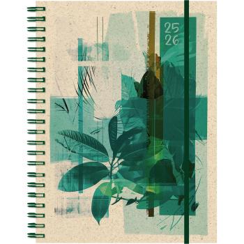 Simplex schüleragenda graspapier 25/26 500410.26 1w/2s 12m plants ml 12x16.5cm - Simplex-50041026-7611468040489