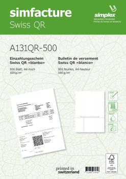 SIMPLEX Simfacture Swiss QR FSC A4 A131QR-500 universal, 100g 500 Blatt