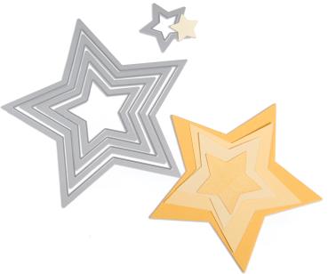 Sizzix stanzformen sterne 657567 5er set - Sizzix-657567-0841182061973