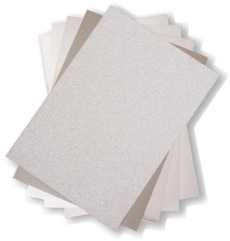 SIZZIX Karton A4 664533 silber 50 Blatt