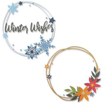 SIZZIX Stanzformen Winterkranz 666026 15er Set