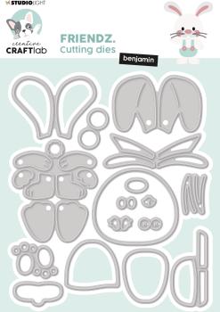 SIZZIX Stanzschablone 12.7x11x0.1cm CD476 Hase 17 Stück