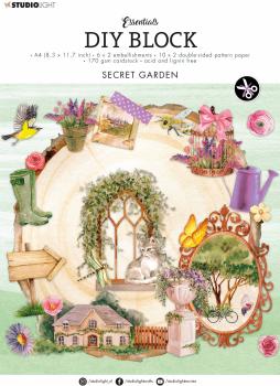 SIZZIX Designblock A4 DCB36 Secretegarden 32 Blatt
