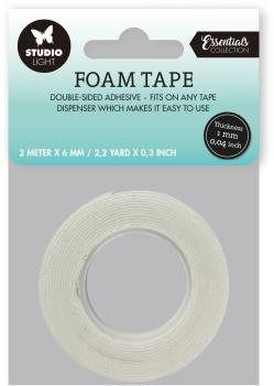 SIZZIX Schaumklebeband 0.1cm FOAMT02 doppelseitig 2 Meter