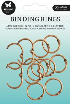 SIZZIX Bindung Klickri. 2.3x2.3x0.3cm RING02 gold 12 Stück