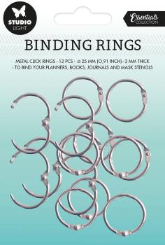 SIZZIX Bindung Klickri. 2.3x2.3x0.3cm RING03 silber 12 Stück