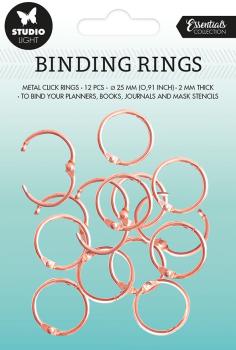 SIZZIX Bindung Klickri. 2.3x2.3x0.3cm RING04 rosegold 12 Stück