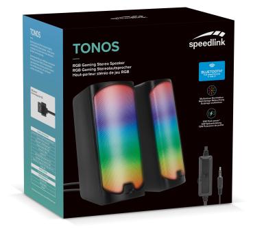 SPEEDLINK TONOS Gaming Speaker SL-810009-BK RGB, Stereo, Black