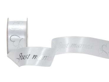 Spyk band cubino 25mmx3m 0157.2554 weiss-silber just married - Spyk-01572554-7611475167834