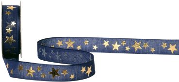 Spyk band cubino Étoiles 1031.1654 16mmx3m blau-gold - Spyk-10311654-7611475268371