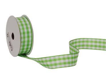 Spyk band cubino vichy 1746.1554 15mmx3m grün-weiss - Spyk-17461554-7611475158214