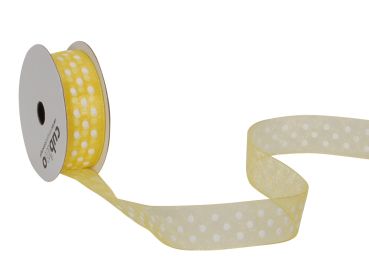 Spyk band cubino dots 1748.1564 15mmx4m gelb-weiss - Spyk-17481564-7611475158146
