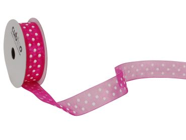 Spyk band cubino dots 1748.1564 15mmx4m pink-weiss - Spyk-17481564-7611475158184