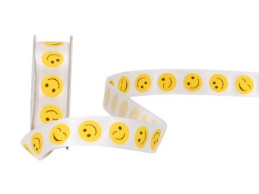 Spyk band cubino 15mm/4m 2198.1564 weiss/gelb smiling - Spyk-21981564-7611475175211