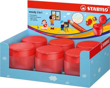 Stabilo woody dosenspitzer 4849/01-6 display 6 stk. - Stabilo-4849-01-6-4006381601191