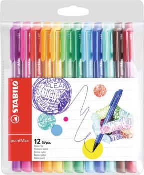 Stabilo fineliner pointmax 0.8mm 488/1201 12 farben - Stabilo-488-1201-4006381503679