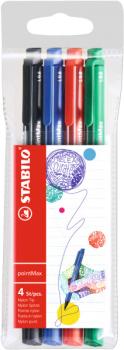 Stabilo fineliner pointmax 0.8mm 488/4 4 farben - Stabilo-488-4-4006381503655