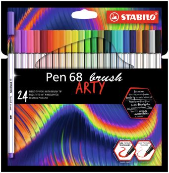 Stabilo fasermaler pen 68 brush 568/24-21-20 24 stück ass. - Stabilo-568-24-21-20-4006381584135