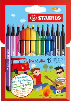 STABILO Fasermaler Pen 68 1mm 668/12 12 Farben, Etui