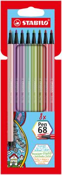 STABILO Fasermaler Pen 68 1.1mm 68/8-02 ass. 8 Stück
