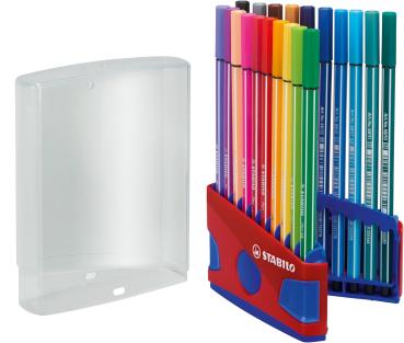Stabilo fasermaler pen 68 1mm 6820-04 20er color box rot/blau - Stabilo-6820-04-4006381372213-03.jpg