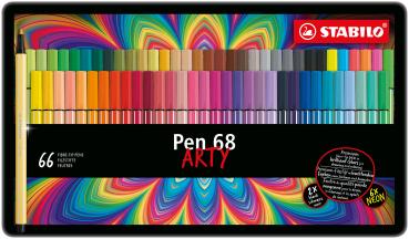 Stabilo fasermaler pen 68 arty 6866-031 metalletui 66 stück - Stabilo-6866-031-4006381579186