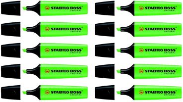 STABILO Boss Marker Original 2-5mm 70/33-10 grün 10 Stück